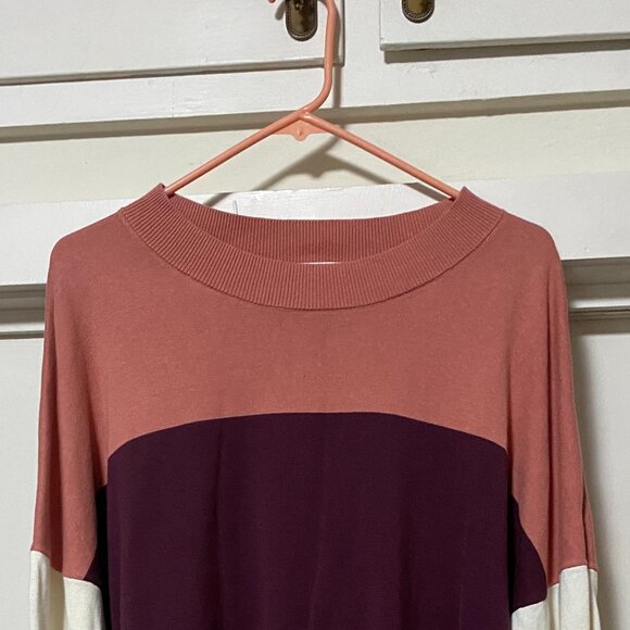 Belle by Kim Gravel, long sleeve, 3 color tunic, size XL - Picture 2 of 11